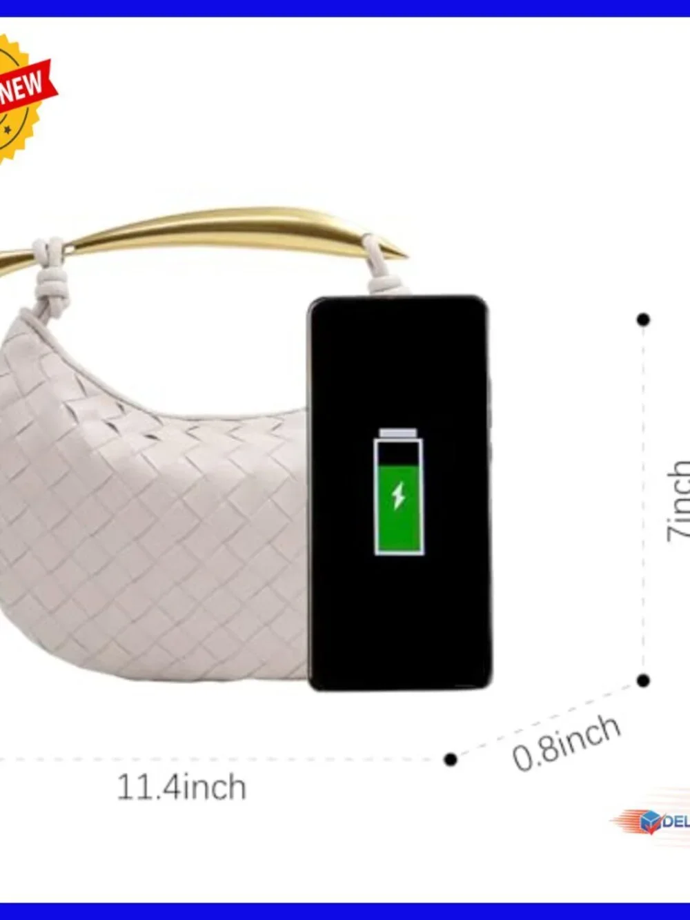 Woven Leather Hobo Bag Crossbody Shoulder Purse Evening Wedding Clutch